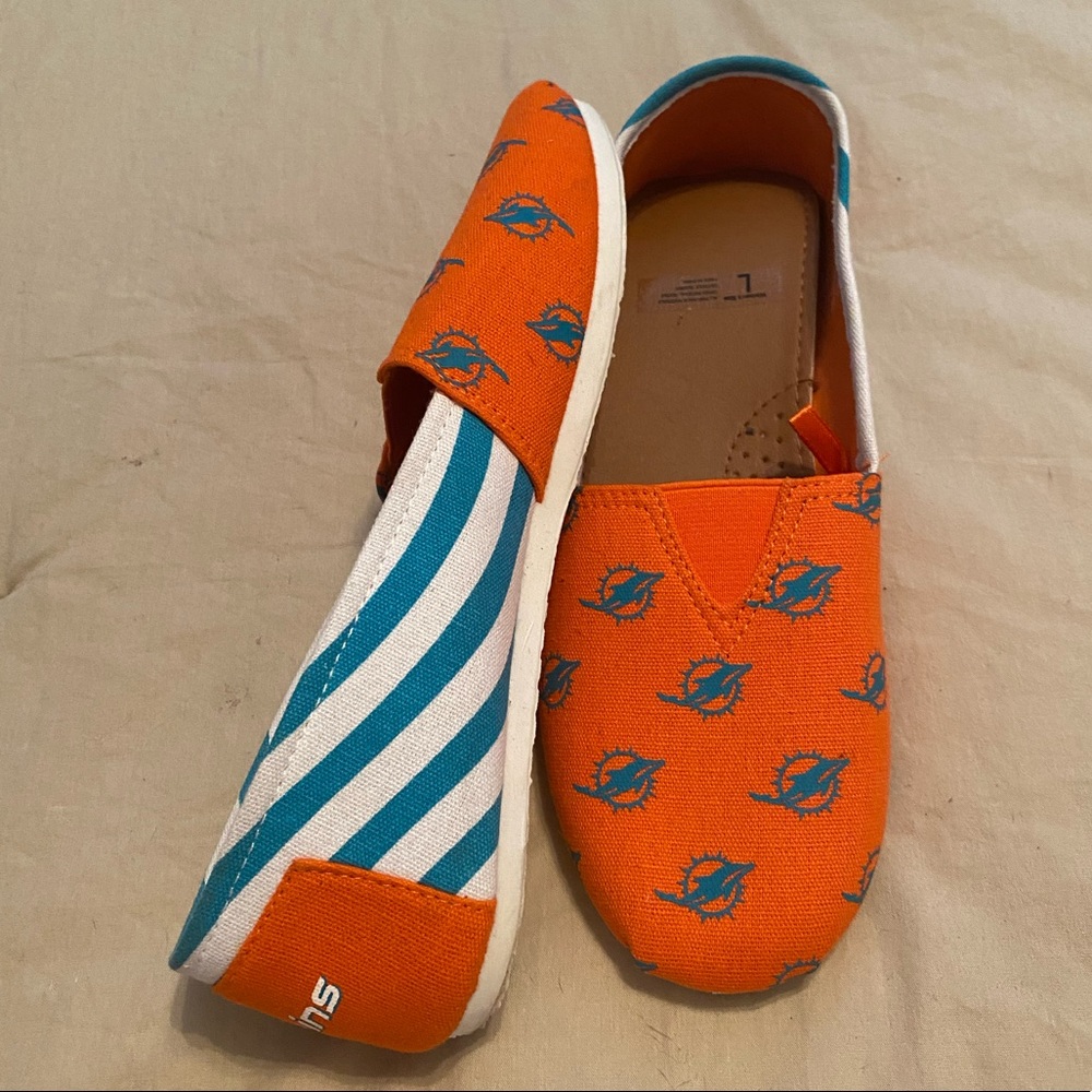 Miami dolphins canvas shoes Large
